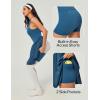 Ewedoos Tennis Dresses for Women with Shorts Underneath Easy Peezy Athletic Dress Workout Square Neck Golf Active Dress(Indigo)