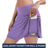 Ewedoos Tennis Skirt Womens Skorts with Pockets Shorts Tennis Skirts for Women Athletic Golf Running Pickleball(New Lavender)