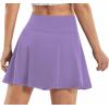 Ewedoos Tennis Skirt Womens Skorts with Pockets Shorts Tennis Skirts for Women Athletic Golf Running Pickleball(New Lavender)