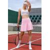 Ewedoos Tennis Skirt Womens Skorts with Pockets Shorts Tennis Skirts for Women Athletic Golf Running Pickleball(New Pink)
