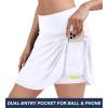 Ewedoos Tennis Skirt Womens Skorts with Pockets Shorts Tennis Skirts for Women Athletic Golf Running Pickleball(White)