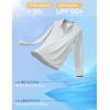 Ewedoos UPF50+ Boys Swim Shirt Rash Guard Long Sleeve Quick Dry Sun Shirts Kids Boys Fishing Shirt for Summer Outdoor(Gray)