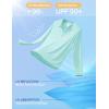 Ewedoos UPF50+ Boys Swim Shirt Rash Guard Long Sleeve Quick Dry Sun Shirts Kids Boys Fishing Shirt for Summer Outdoor(Light Green)