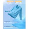 Ewedoos UPF50+ Boys Swim Shirt Rash Guard Long Sleeve Quick Dry Sun Shirts Kids Boys Fishing Shirt for Summer Outdoor(Sky Blue)