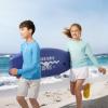 Ewedoos UPF50+ Boys Swim Shirt Rash Guard Long Sleeve Quick Dry Sun Shirts Kids Boys Fishing Shirt for Summer Outdoor(Sky Blue)