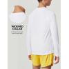 Ewedoos UPF50+ Boys Swim Shirt Rash Guard Long Sleeve Quick Dry Sun Shirts Kids Boys Fishing Shirt for Summer Outdoor(White)