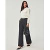 Ewedoos Wide Leg Pants Woman Stretchy Work Dress Pants Women Pull on Business Casual Slacks Trousers Fall Outfits 26″/28″(Charcoal- 26” Petite)