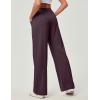 Ewedoos Wide Leg Pants Woman Stretchy Work Dress Pants Women Pull on Business Casual Slacks Trousers Fall Outfits 26″/28″(Mulberry- 28” Regular)