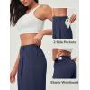 Ewedoos Wide Leg Pants Woman Stretchy Work Dress Pants Women Pull on Business Casual Slacks Trousers Fall Outfits 26″/28″(Navy)