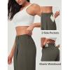 Ewedoos Wide Leg Pants Woman Stretchy Work Dress Pants Women Pull on Business Casual Slacks Trousers Fall Outfits 26″/28″(Olive Green- 26” Petite)
