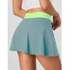 Ewedoos Women’s Athletic Skirt Cross Waist Tennis Skirt with Pockets Linner Skorts Tennis Skirts Golf Pickleball Casual(Green)