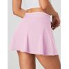 Ewedoos Women’s Athletic Skirt Cross Waist Tennis Skirt with Pockets Linner Skorts Tennis Skirts Golf Pickleball Casual(Hot Pink)
