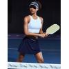 Ewedoos Women’s Athletic Skirt Cross Waist Tennis Skirt with Pockets Linner Skorts Tennis Skirts Golf Pickleball Casual(Navy)