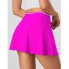 Ewedoos Women’s Athletic Skirt Cross Waist Tennis Skirt with Pockets Linner Skorts Tennis Skirts Golf Pickleball Casual(Pink)