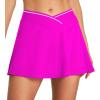 Ewedoos Women’s Athletic Skirt Cross Waist Tennis Skirt with Pockets Linner Skorts Tennis Skirts Golf Pickleball Casual(Pink)