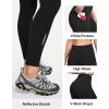 Ewedoos Womens Fleece Lined Leggings Water-Resistant Thermal Winter Fleece Leggings for Women with Pockets Ski Hiking(Black)