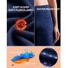 Ewedoos Womens Fleece Lined Leggings Water-Resistant Thermal Winter Fleece Leggings for Women with Pockets Ski Hiking(Dark Blue)