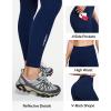 Ewedoos Womens Fleece Lined Leggings Water-Resistant Thermal Winter Fleece Leggings for Women with Pockets Ski Hiking(Dark Blue)