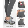 Ewedoos Womens Fleece Lined Leggings Water-Resistant Thermal Winter Fleece Leggings for Women with Pockets Ski Hiking(Dark Grey)