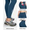 Ewedoos Womens Fleece Lined Leggings Water-Resistant Thermal Winter Fleece Leggings for Women with Pockets Ski Hiking(Dark Midinight Blue)