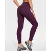 Ewedoos Womens Fleece Lined Leggings Water-Resistant Thermal Winter Fleece Leggings for Women with Pockets Ski Hiking(Dark Purple)