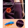 Ewedoos Womens Fleece Lined Leggings Water-Resistant Thermal Winter Fleece Leggings for Women with Pockets Ski Hiking(Dark Purple)