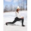 Ewedoos Womens Fleece Lined Leggings with Pockets Water Resistant High Waisted Thermal Winter Leggings for Women Hiking(Black Fleece Lined Leggings)