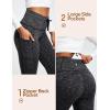 Ewedoos Womens Fleece Lined Leggings with Pockets Water Resistant High Waisted Thermal Winter Leggings for Women Hiking(Charcoal Fleece Lined Leggings)