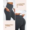 Ewedoos Womens Fleece Lined Leggings with Pockets Water Resistant High Waisted Thermal Winter Leggings for Women Hiking(Dark Grey Fleece Lined Leggings)