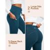 Ewedoos Womens Fleece Lined Leggings with Pockets Water Resistant High Waisted Thermal Winter Leggings for Women Hiking(Dark Midinight Blue Fleece Lined Leggings)