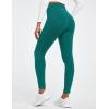 Ewedoos Womens Fleece Lined Leggings with Pockets Water Resistant High Waisted Thermal Winter Leggings for Women Hiking(Pine Green Fleece Lined Leggings)