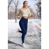 Ewedoos Women’s Fleece Lined Leggings with Pockets Winter Thermal Leggings for Women High Waisted Yoga Warm Leggings(Blue)