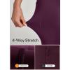 Ewedoos Women’s Fleece Lined Leggings with Pockets Winter Thermal Leggings for Women High Waisted Yoga Warm Leggings(Purple)