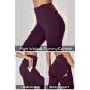 Ewedoos Women’s Fleece Lined Leggings with Pockets Winter Thermal Leggings for Women High Waisted Yoga Warm Leggings(Purple)