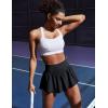 Ewedoos Womens Flowy Shorts with Pockets Tummy Control Athletic Shorts for Women Running Shorts Tennis Skirt Skort(Black)