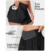 Ewedoos Womens Flowy Shorts with Pockets Tummy Control Athletic Shorts for Women Running Shorts Tennis Skirt Skort(Black)