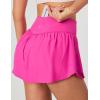Ewedoos Womens Flowy Shorts with Pockets Tummy Control Athletic Shorts for Women Running Shorts Tennis Skirt Skort(Hot Pink)