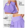 Ewedoos Womens Flowy Shorts with Pockets Tummy Control Athletic Shorts for Women Running Shorts Tennis Skirt Skort(Lavender)