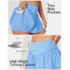 Ewedoos Womens Flowy Shorts with Pockets Tummy Control Athletic Shorts for Women Running Shorts Tennis Skirt Skort(Light Blue)