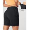 Ewedoos Womens Hiking Shorts Stretchy Cargo Shorts with Pockets Quick Dry UPF 50+ Golf Athletic Outdoor Summer Shorts(Black)