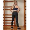 Ewedoos Women’s Sports Bras Padded Sports Bra Supportive Strappy Criss Cross Yoga Bra Workout Athletic Bras 3 Pack(3 Packs: Black+grey+navy)