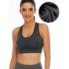 Ewedoos Women’s Sports Bras Padded Sports Bra Supportive Strappy Criss Cross Yoga Bra Workout Athletic Bras 3 Pack(3 Packs: Black+lightgrey+grey)