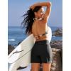 Ewedoos Womens Swim Shorts High Waisted Board Shorts for Women Stretchy 5″ Swim Beach Short with Pockets Swimwear Liner(Black)