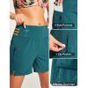 Ewedoos Womens Swim Shorts High Waisted Board Shorts for Women Stretchy 5″ Swim Beach Short with Pockets Swimwear Liner(Forest Green)
