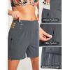 Ewedoos Womens Swim Shorts High Waisted Board Shorts for Women Stretchy 5″ Swim Beach Short with Pockets Swimwear Liner(Grey)