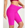 Ewedoos Women’s Swim Shorts Tummy Control UPF50+ High Waisted Swim Bottoms Long Swim Board Shorts for Women with Pockets(Hot Pink)