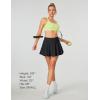 Ewedoos Womens Tennis Skirt with Shorts Underneath Pleated Tennis Skirts for Women Golf Athletic Skorts with Pockets(Black)