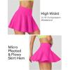 Ewedoos Womens Tennis Skirt with Shorts Underneath Pleated Tennis Skirts for Women Golf Athletic Skorts with Pockets(Hot Pink)