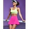Ewedoos Womens Tennis Skirt with Shorts Underneath Pleated Tennis Skirts for Women Golf Athletic Skorts with Pockets(Hot Pink)