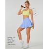 Ewedoos Womens Tennis Skirt with Shorts Underneath Pleated Tennis Skirts for Women Golf Athletic Skorts with Pockets(Light Blue)